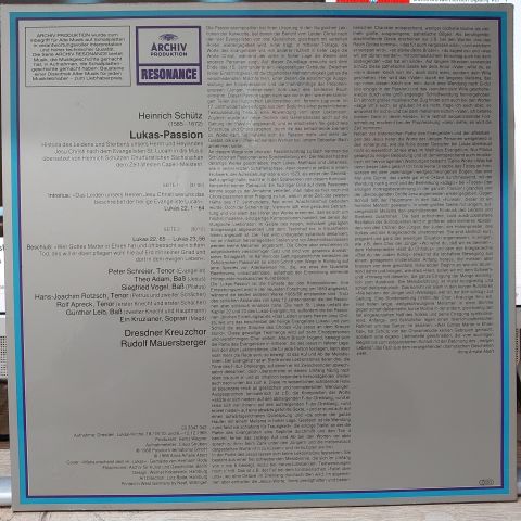 Heinrich Schütz - Peter Schreier, Theo Adam LP PLAK