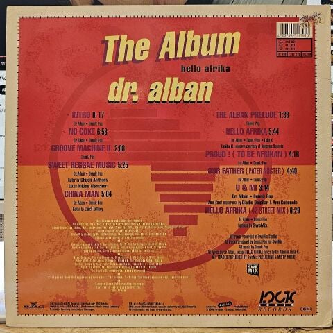 Dr. Alban – Hello Afrika (The Album) LP PLAK