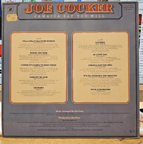 Joe Cocker – Jamaica Say You Will LP PLAK