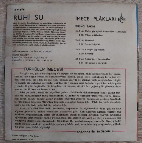 Ruhi Su – Köroğlu Yiğitlemesi / Kocabey 45LİK PLAK