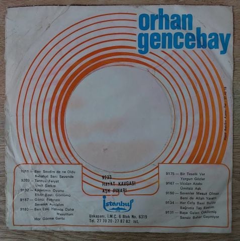 Orhan Gencebay – Aşk Pınarı 45LİK PLAK