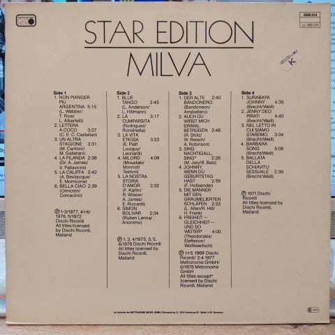 Milva – Star Edition LP PLAK