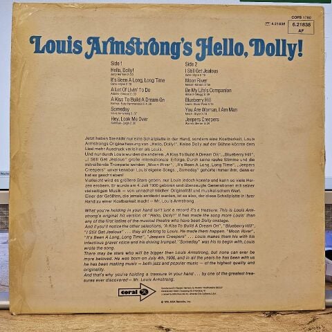 Louis Armstrong – Louis Armstrong's Hello, Dolly! LP PLAK