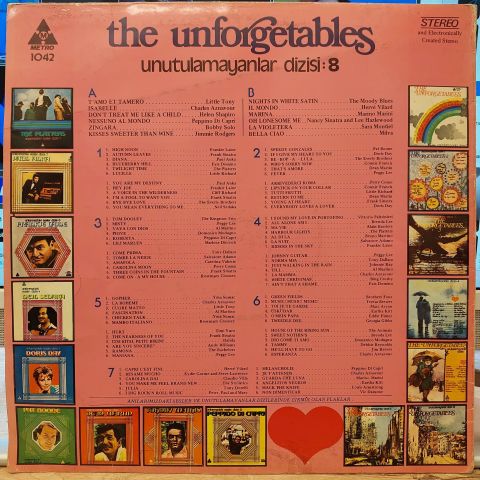 Various – The Unforgetables / Unutulmayanlar Dizisi: 8 LP PLAK