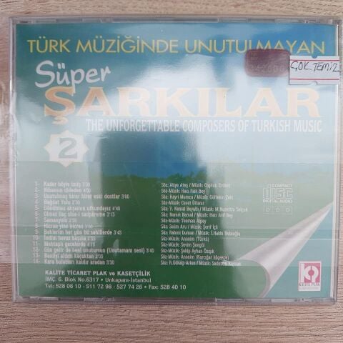 TÜRK MÜZİĞİNDE UNUTULMAYAN SÜPER ŞARKILAR 2 CD