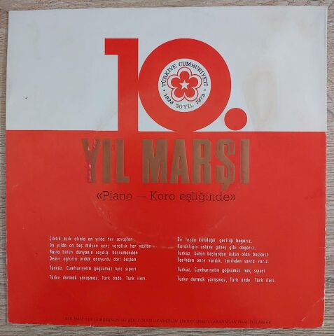 10. Yıl Marşı - 50. Yıl Marşı – Cumhuriyetimizin 10. Yıl Marşı / Cumhuriyetimizin 50. Yıl Marşı 45LİK PLAK