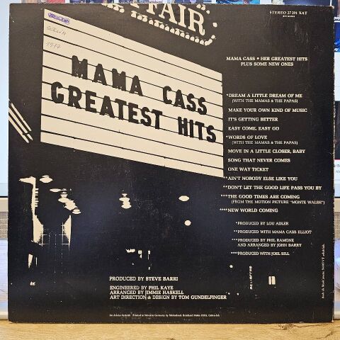 Mama Cass Elliot – Mama's Big Ones: Her Greatest Hits LP PLAK