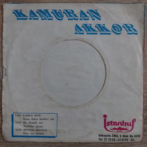 Kamuran Akkor – Olur Mu Dersin / Bilemem Bilemem 45LİK PLAK
