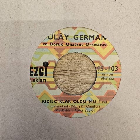 Tülây German Ve Doruk Onatkut Orkestrası – Yarının Şarkısı / Kızılcıklar Oldu Mu? 45LİK PLAK