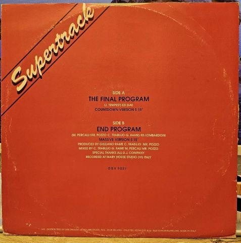 Supertrack & DJ Company (2) – The Final Program LP PLAK