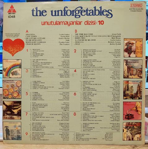 Various – The Unforgetables / Unutulmayanlar Dizisi: 10 LP PLAK