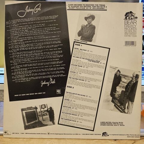 Johnny Cash – Bitter Tears (Ballads Of The American Indian) Revised Edition LP PLAK