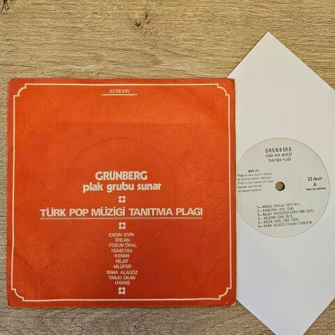 Grünberg Türk Pop Müziği Tanıtma Plağı 45LİK PLAK EP