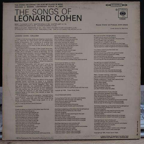Leonard Cohen – Songs Of Leonard Cohen LP PLAK