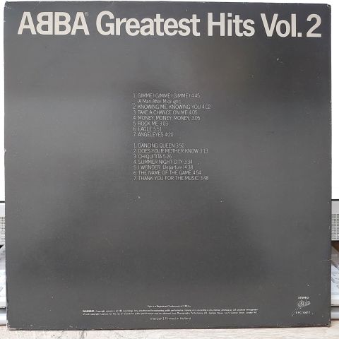 ABBA – Greatest Hits Vol. 2 LP PLAK
