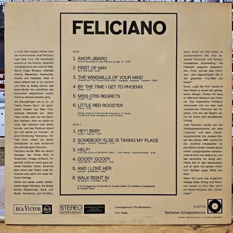 Jose Feliciano – Feliciano LP PLAK
