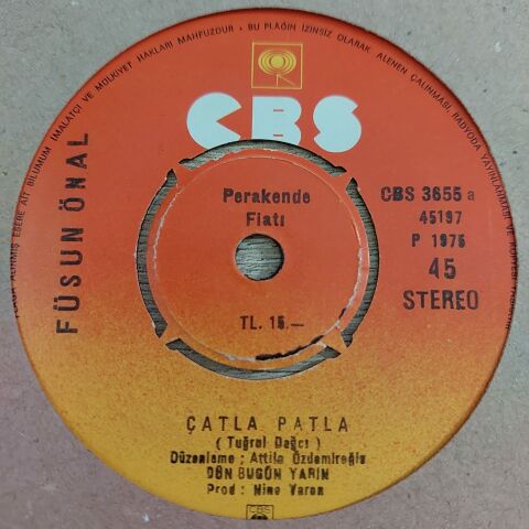 FÜSUN ÖNAL - ÇATLA PATLA 45LİK PLAK