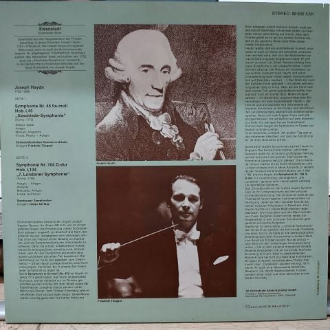Haydn - Südwestdeutsches Kammerorchester / Friedrich Tilegant LP PLAK