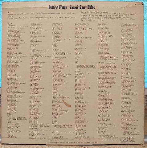 Iggy Pop – Lust For Life LP PLAK