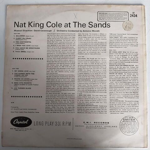 Nat King Cole – At The Sands LP PLAK