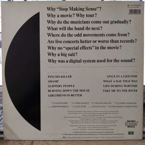 Talking Heads – Stop Making Sense LP PLAK