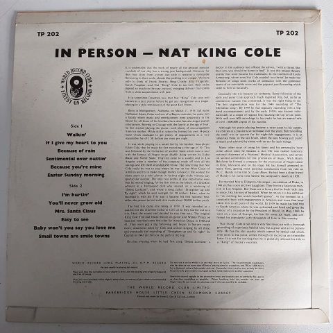 Nat King Cole – In Person LP PLAK