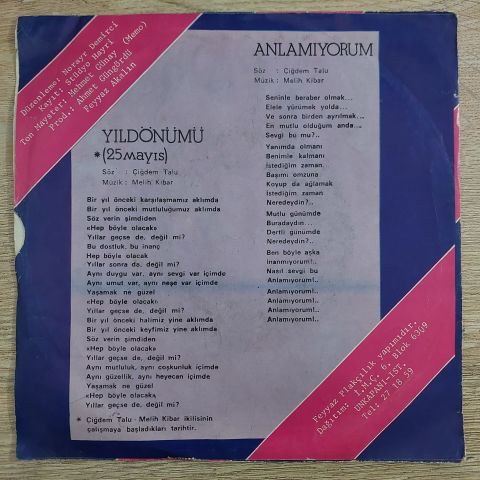 FÜSUN ÖNAL - YIL DÖNÜMÜ 45LİK PLAK