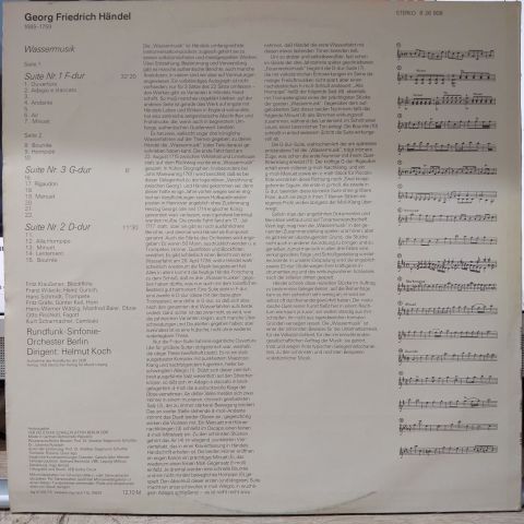 Händel, Rundfunk-Sinfonie-Orchester Berlin LP PLAK