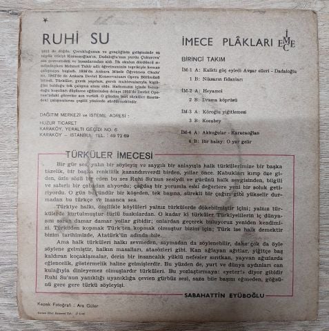 Ruhi Su – Evlerinin Önü Mersin / Mor Koyun 45LİK PLAK