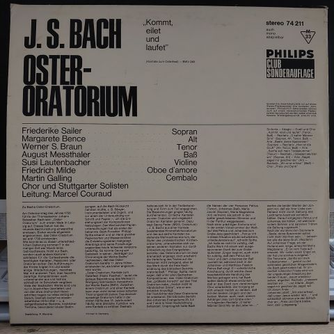 J. S. Bach – Oster-Oratorium LP PLAK