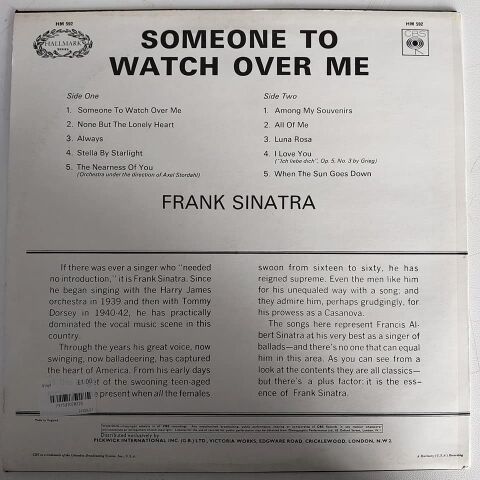 Frank Sinatra – Someone To Watch Over Me LP PLAK