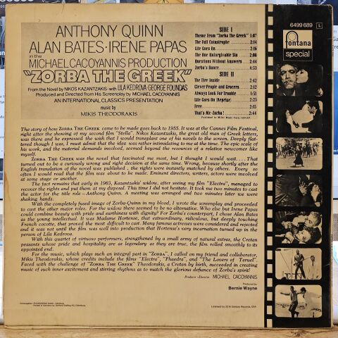 Mikis Theodorakis – Zorba The Greek (Original Soundtrack Album) LP PLAK