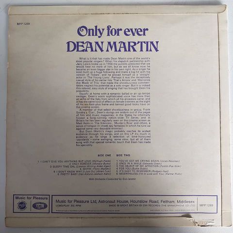 Dean Martin – Only For Ever LP PLAK