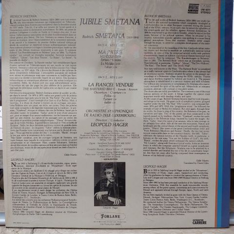 Smetana - Orchestre Symphonique De Radio-Télé-Luxembourg LP PLAK