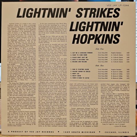 Lightnin' Hopkins – Lightnin' Strikes 45LİK PLAK