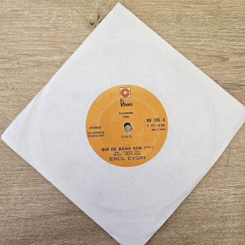 Erol Evgin – Bir De Bana Sor / Etme Eyleme 45LİK PLAK
