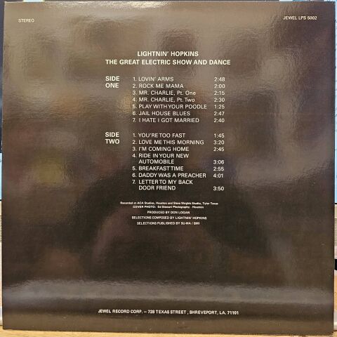 Lightnin' Hopkins – The Great Electric Show And Dance 45LİK PLAK