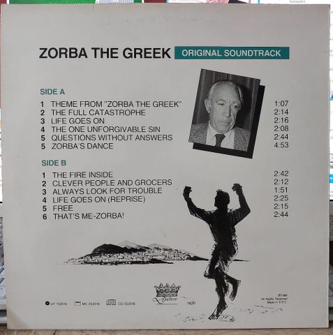 Mikis Theodorakis – Zorba The Greek (Original Soundtrack) LP PLAK