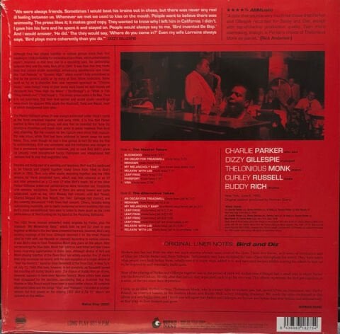 Charlie Parker, Dizzy Gillespie – Bird And Diz LP PLAK
