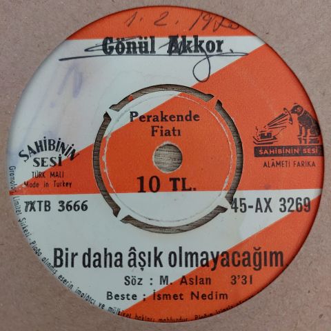 GÖNÜL AKKOR - SARHOŞ 45LİK PLAK