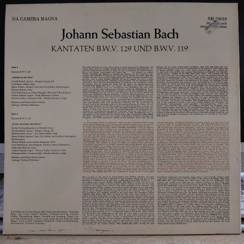 J. S. Bach* - Buckel* • Conrad* • Krebs* • Müller* • Bachchor Mainz • Bachorchester Mainz • Hellmann LP PLAK