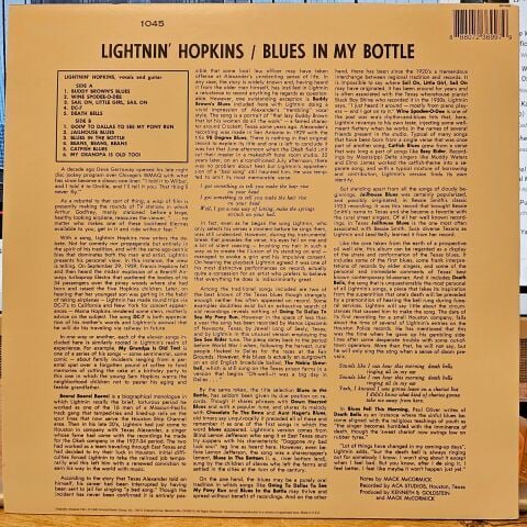 Lightnin' Hopkins – Blues In My Bottle LP PLAK