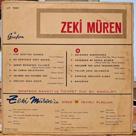Zeki Müren – Zeki Müren LP PLAK