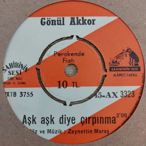 GÖNÜL AKKOR - GİZLİ AŞK BU 45LİK PLAK