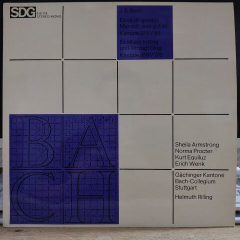 J.S. Bach* - Sheila Armstrong, Norma Procter, Kurt Equiluz, Erich Wenk, Gächinger Kantorei*, Bach-Collegium Stuttgart*, Helmuth Rilling LP PLAK