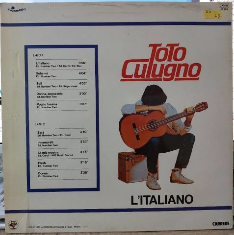 Toto Cutugno – L'italiano LP PLAK