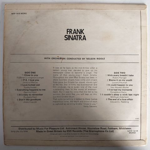 Frank Sinatra – Close To You LP PLAK