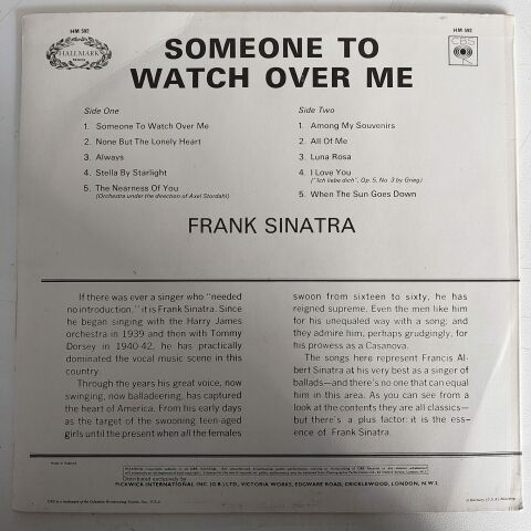 Frank Sinatra – Someone To Watch Over Me LP PLAK