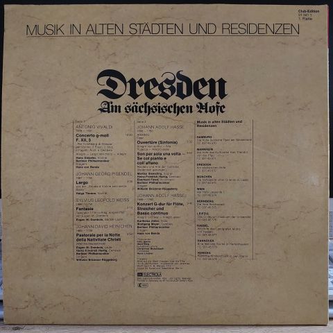 Antonio Vivaldi, Johann Georg Pisendel, Sylvius Leopold Weiss Sylvius Leopold Weiß Johann David Heinichen, Johann Adolf Hasse LP PLAK