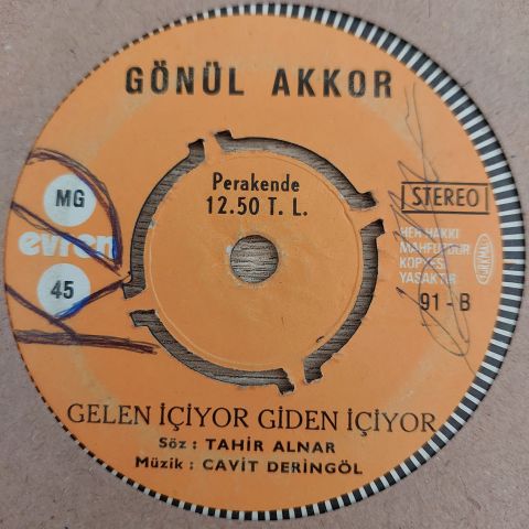 GÖNÜL AKKOR - ÖLÜMDEN BETER 45LİK PLAK